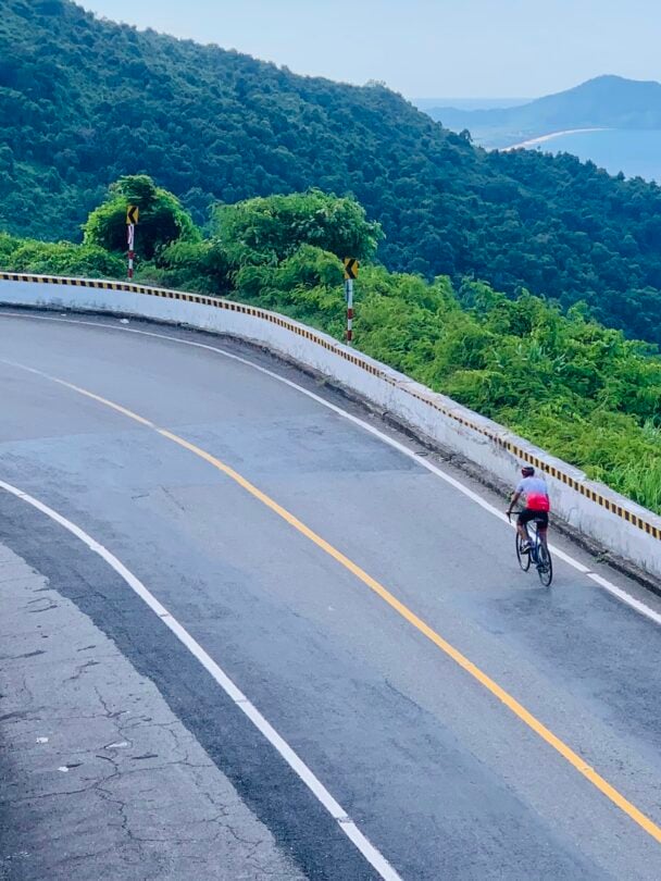 Cycling on a road along Vietnam’s Central Coast