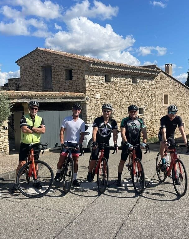 Five cyclists in Provence