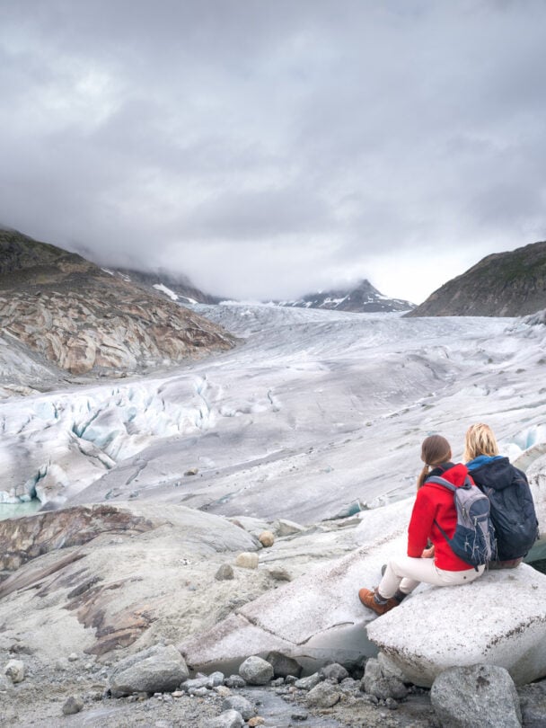 Guided Four Springs Trek in Central Swiss Alps.